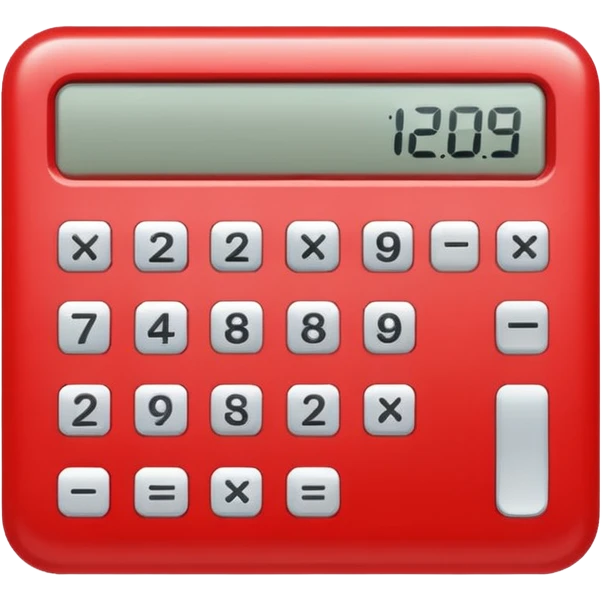 а теперь калькулятор красного цвета, без цифр и знаков давай emoji