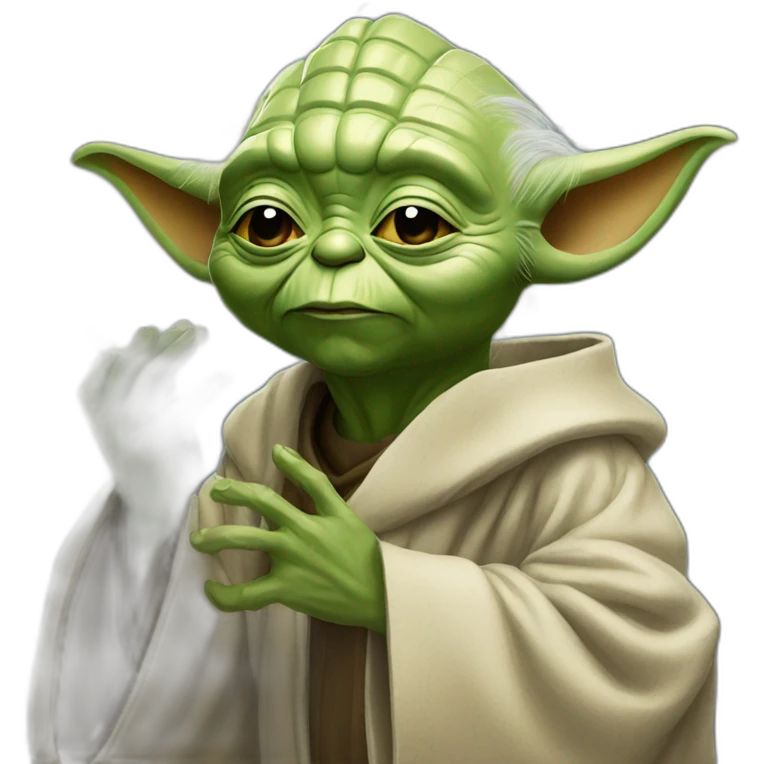 Yoda blowing kisses emoji