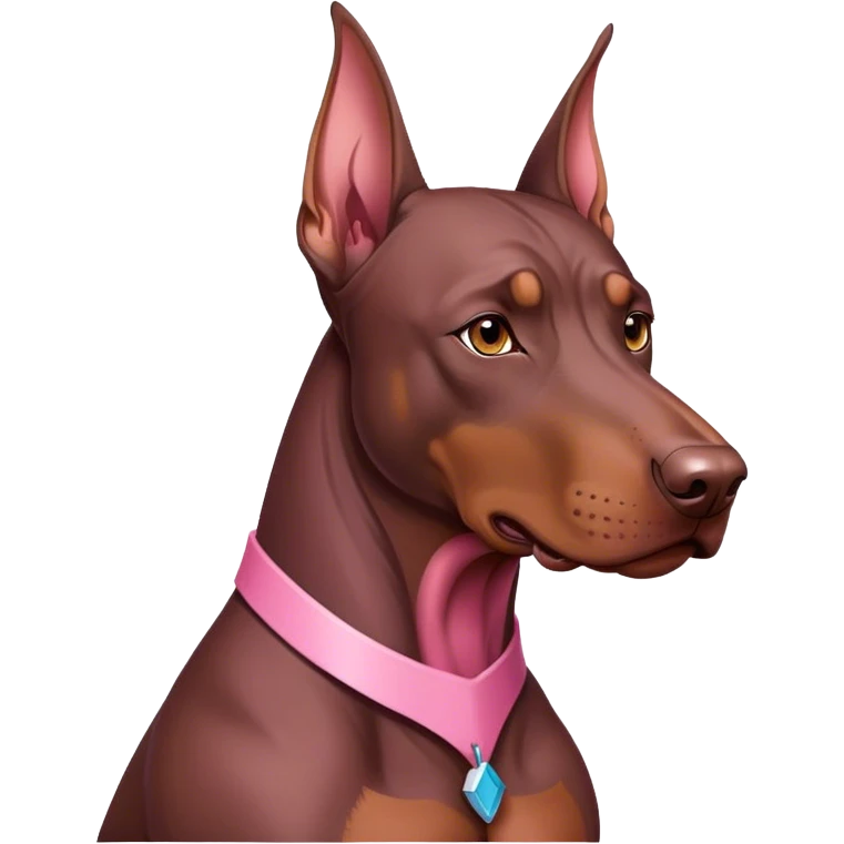 jacked pink doberman emoji