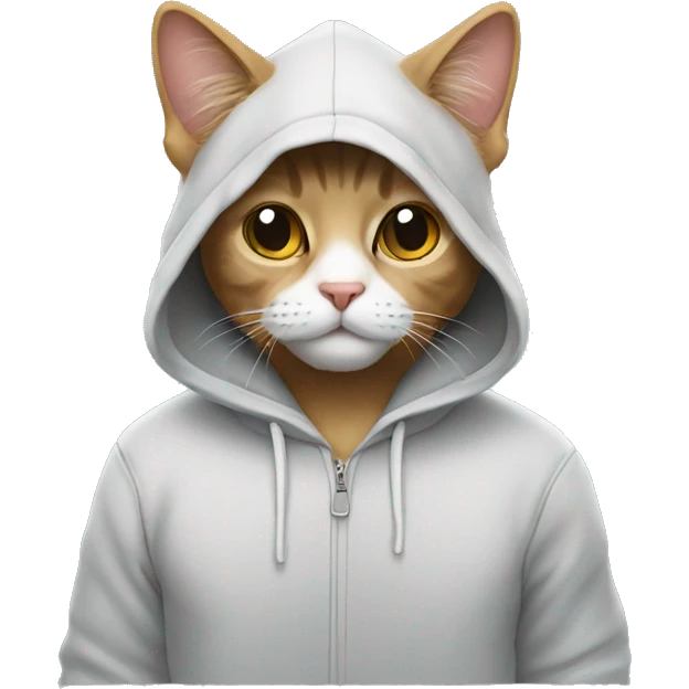 Cat with hoodie emoji