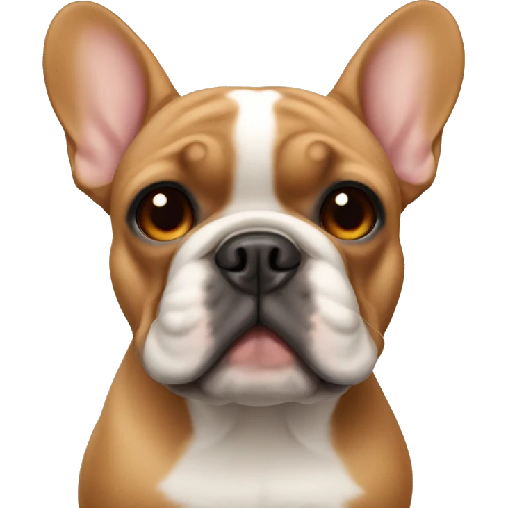 Red fawn French bulldog emoji
