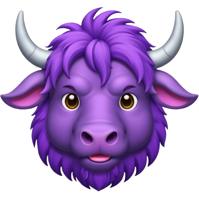 a purple yak Head emoji