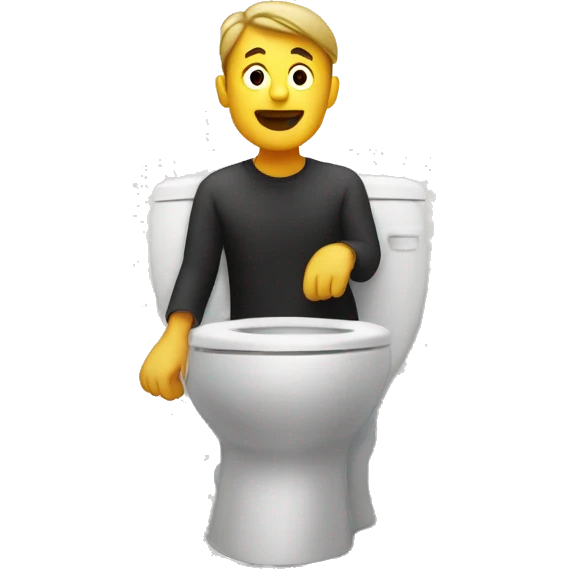 Man inside toilet emoji