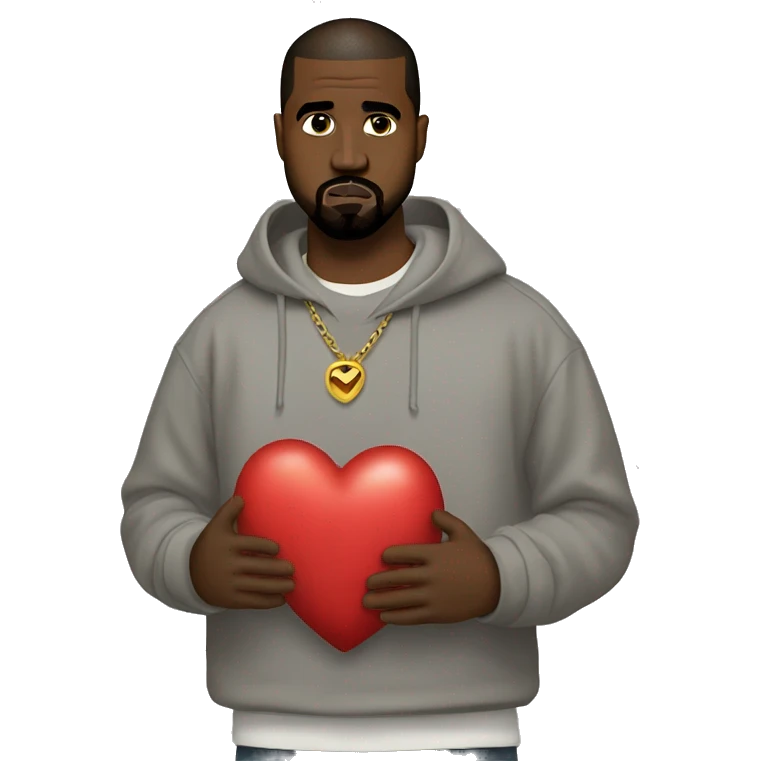 kanye west with heart emoji