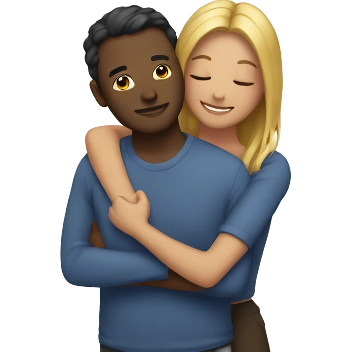 couple hugging emoji