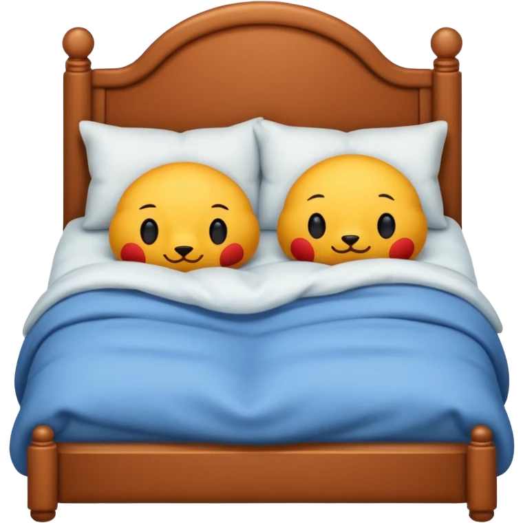 Two bugs sleeping in bed together emoji
