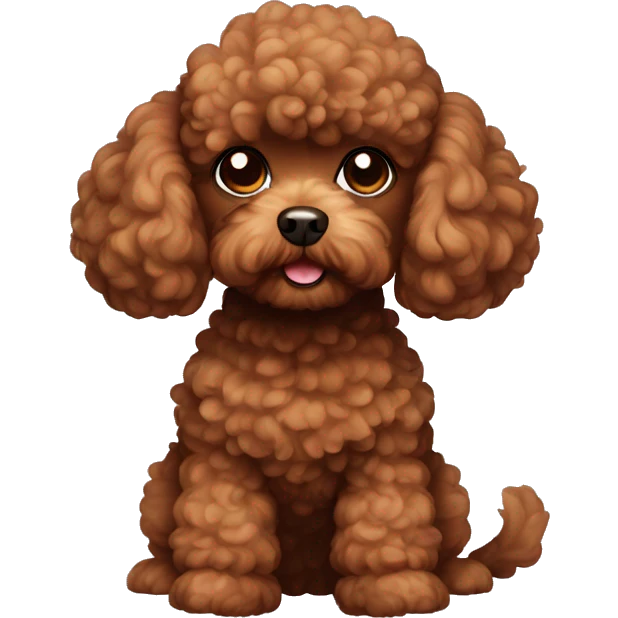 Brown toy poodle emoji