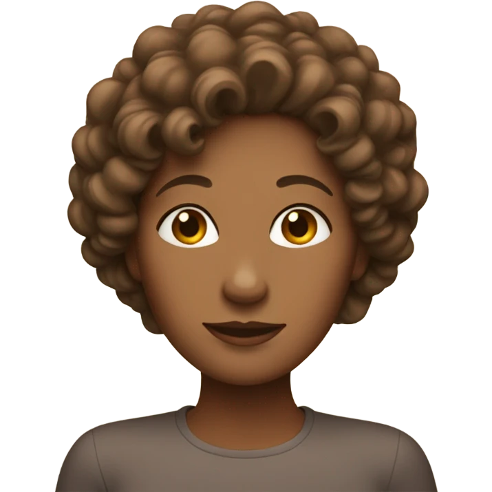 Brown curly hair mom emoji