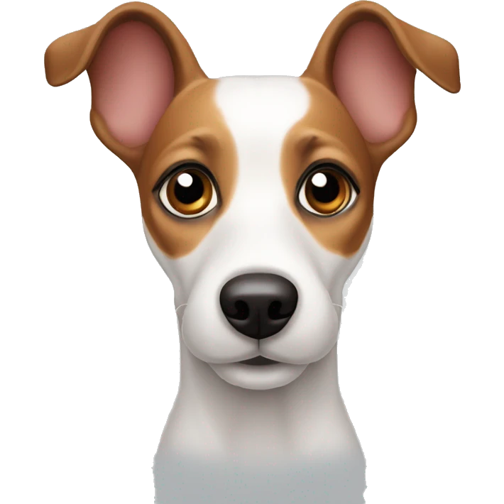 Perro Jack Russel Terrier con orejas largas emoji