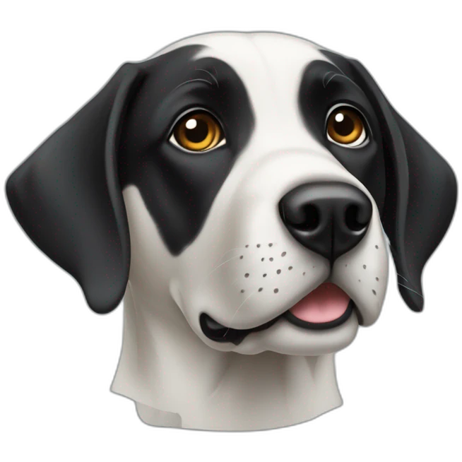 Labrador black and white dog emoji