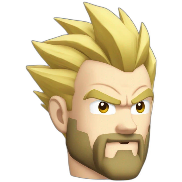 Vegeta blond beard emoji