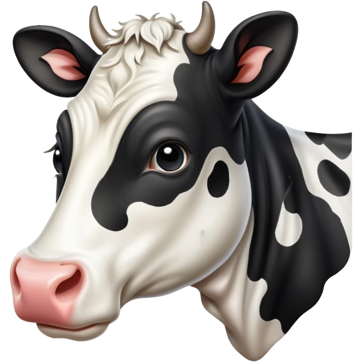 happy spotted dairy cow emoji