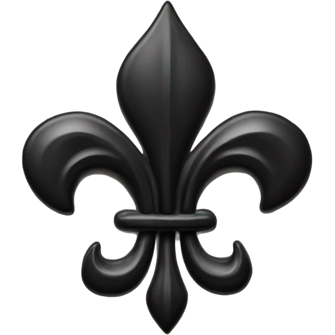 black fleur de lis emoji