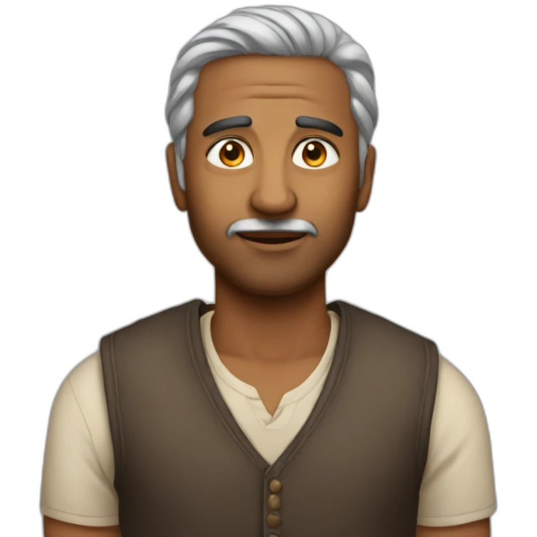 Indian man with no rizz emoji