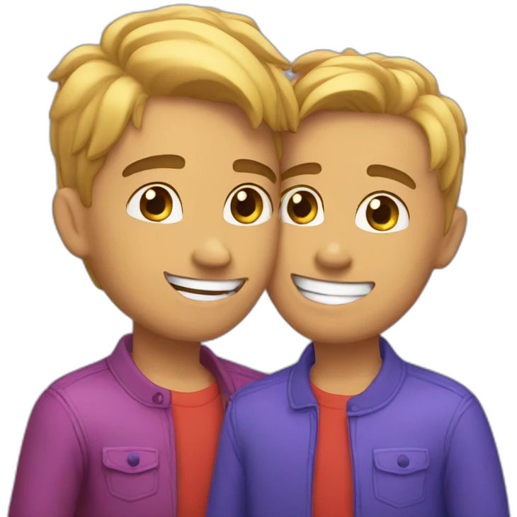 Gay bisous emoji