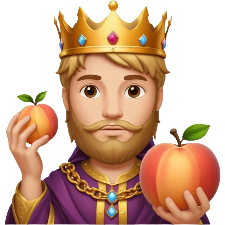 handsome king and peach emoji