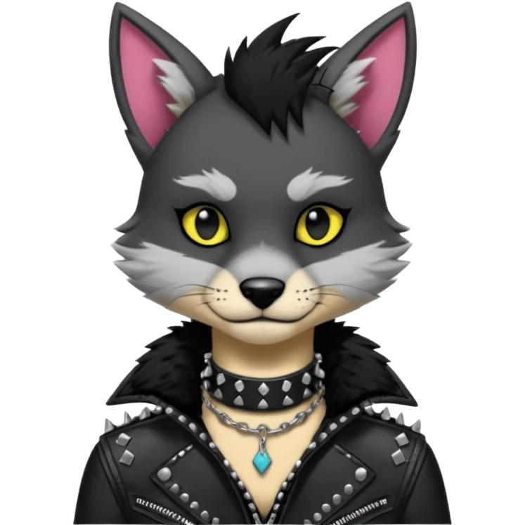 Anthro Punk Fursona Collar  emoji