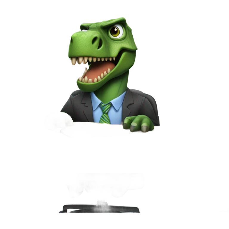 sad office dinosaur emoji