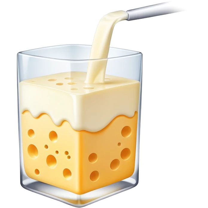 glass of milk and cheese emoji