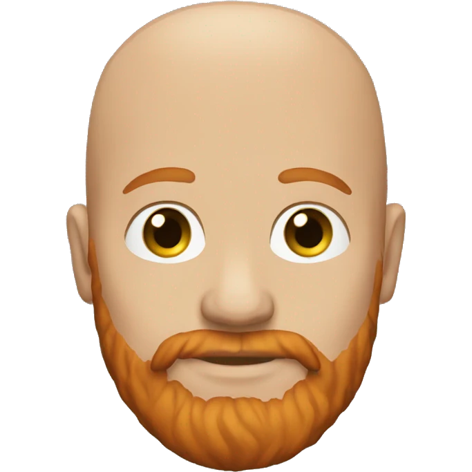 Bald redhair beard emoji