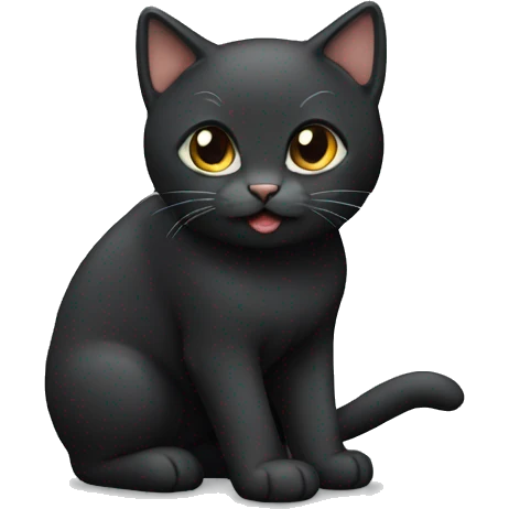 Faz uma emoji de um gato preto emoji