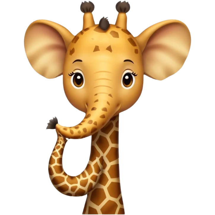 Elephant mixed whith giraffe  emoji