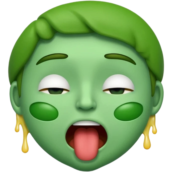 cartoonish puking face emoji emoji