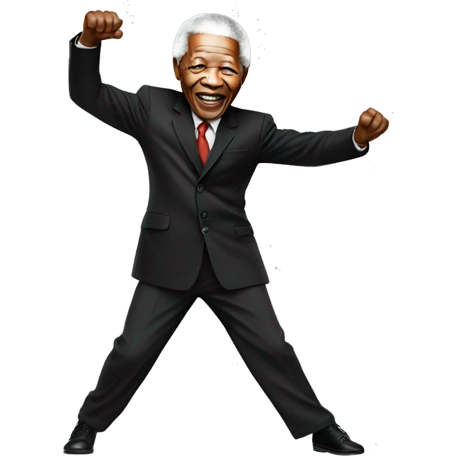 Nelson Mandela dancing emoji