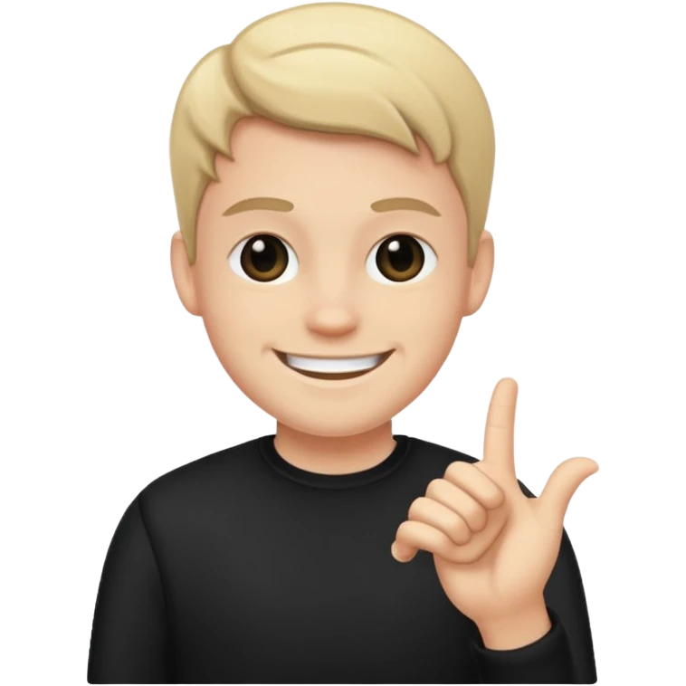 gil be white and be wering black emoji