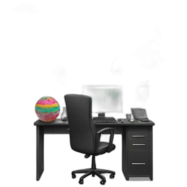 gamer office with a piñata emoji