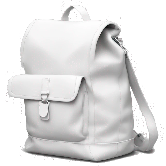 all white shoulder gym bag, white strap emoji