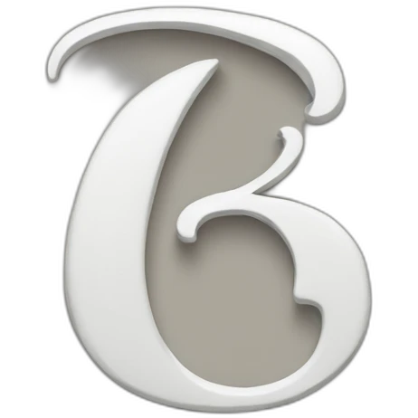 Calligraphic D letter emoji