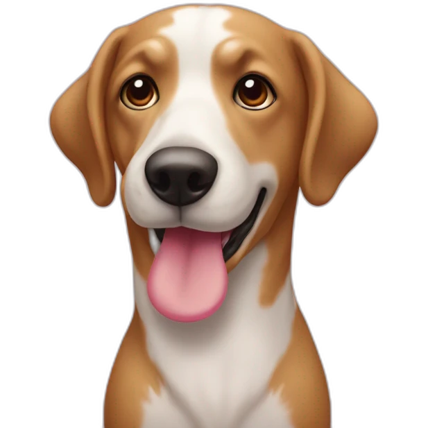 Chien qui mange un donuts emoji