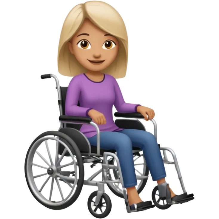 woman in manual wheelchair emoji