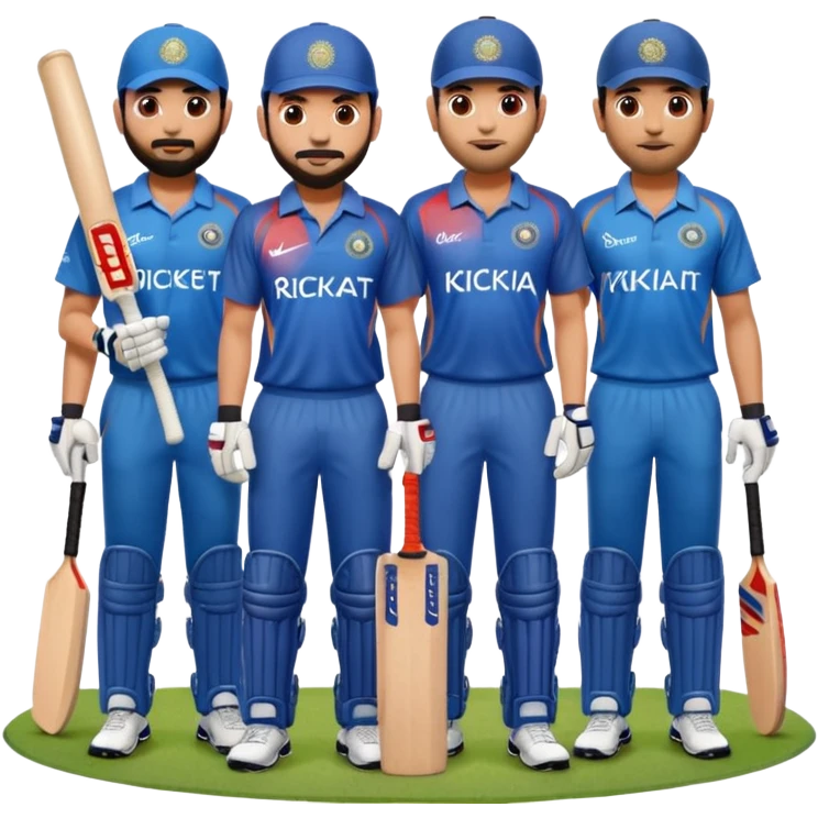 Virat Kohli and rohit sharma and ms dhoni emoji