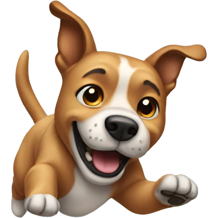 Dog jumping emoji