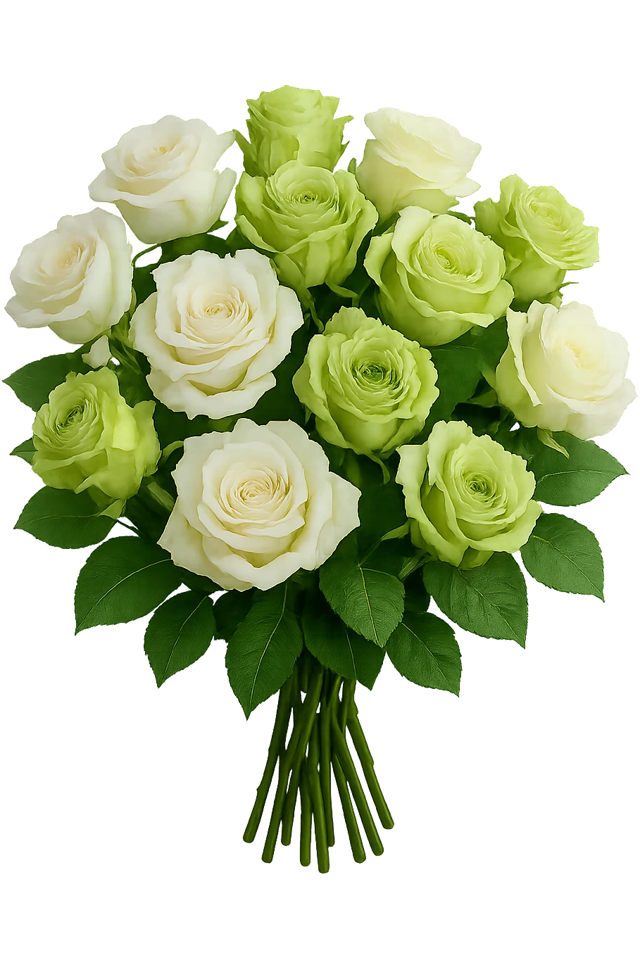 bouquet of white and green roses , remove background emoji