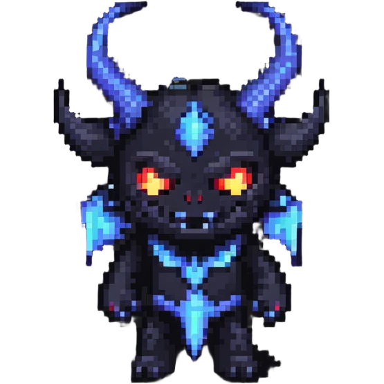 The Wandering Demon with horns and shadowy aura emoji