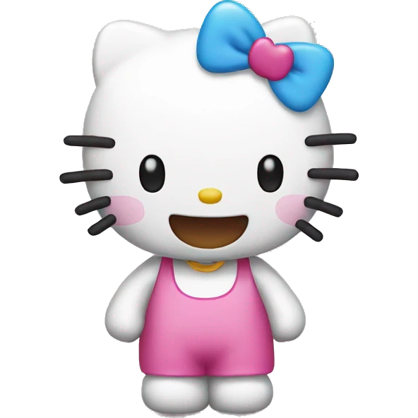 Hello kitty happy emoji