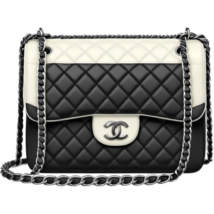black and white le boy chanel bag emoji