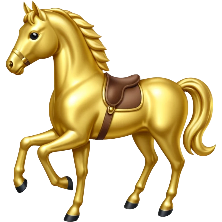 gold horse emoji