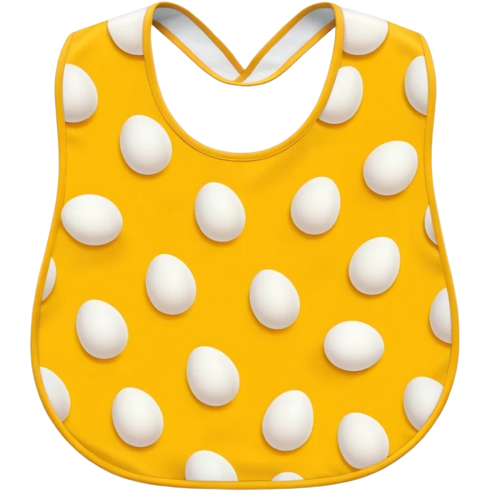 Yellow bib egg pattern emoji