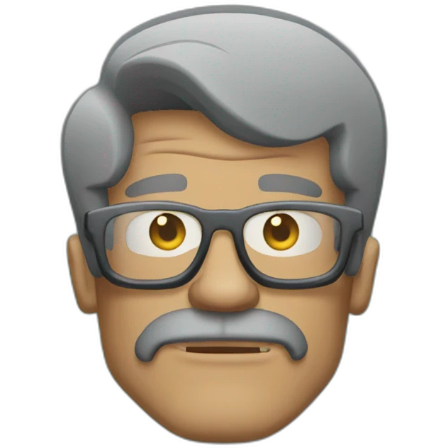 Tattooed man style Futurama emoji