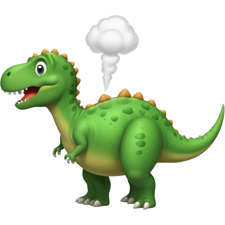 Dinosaur farting from his butt emoji