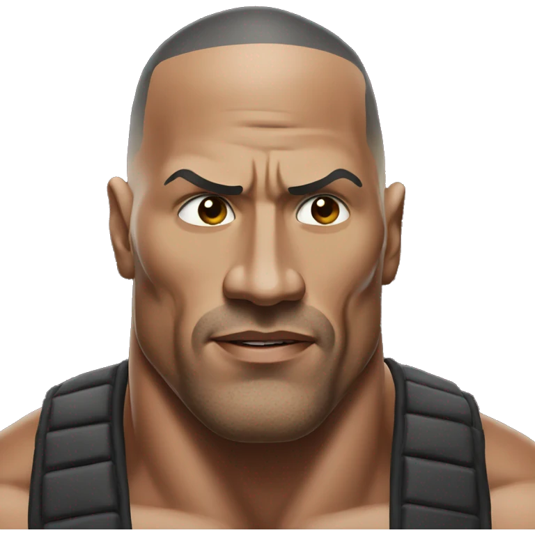 The Rock wrestler emoji