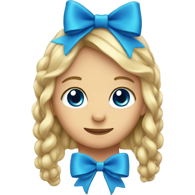 blue bow emoji