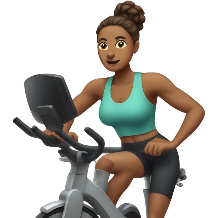 generic woman on stationary bike emoji