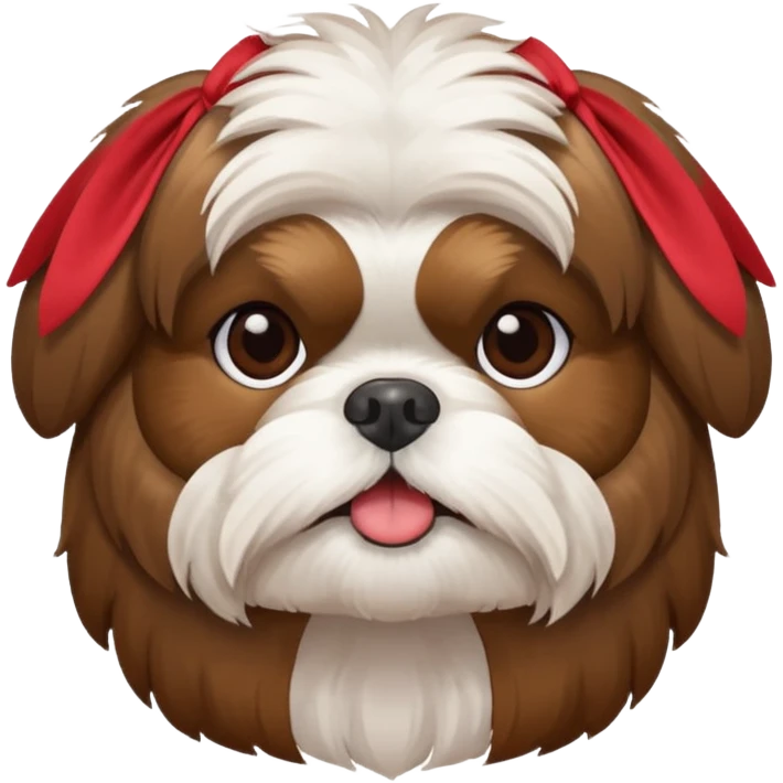 Shit tzu brown and white  emoji