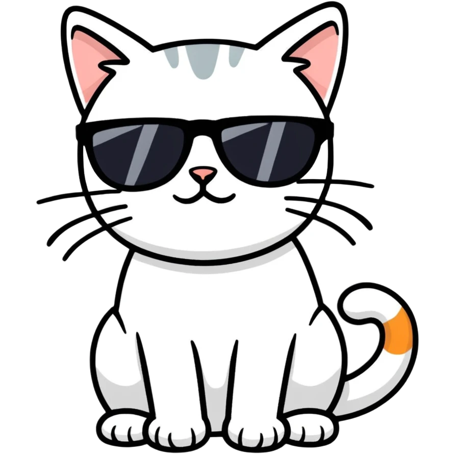 Cat with sunglasses emoji