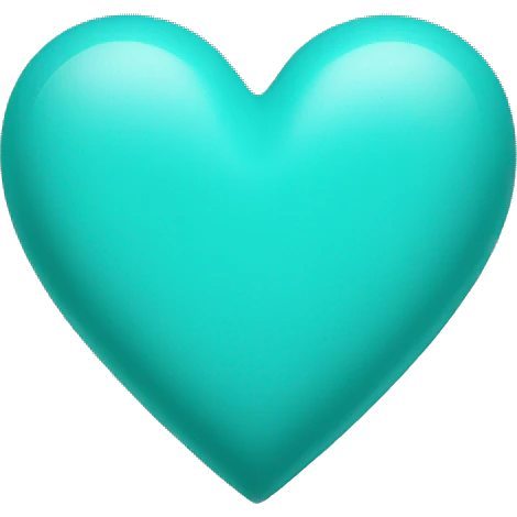 turquoise heart emoji